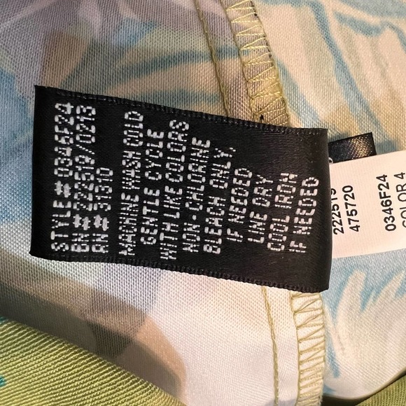 AB Studio bold Leaf pattern Midi dress. Retro 60's style. Sz. 6. #0452 - Picture 9 of 9